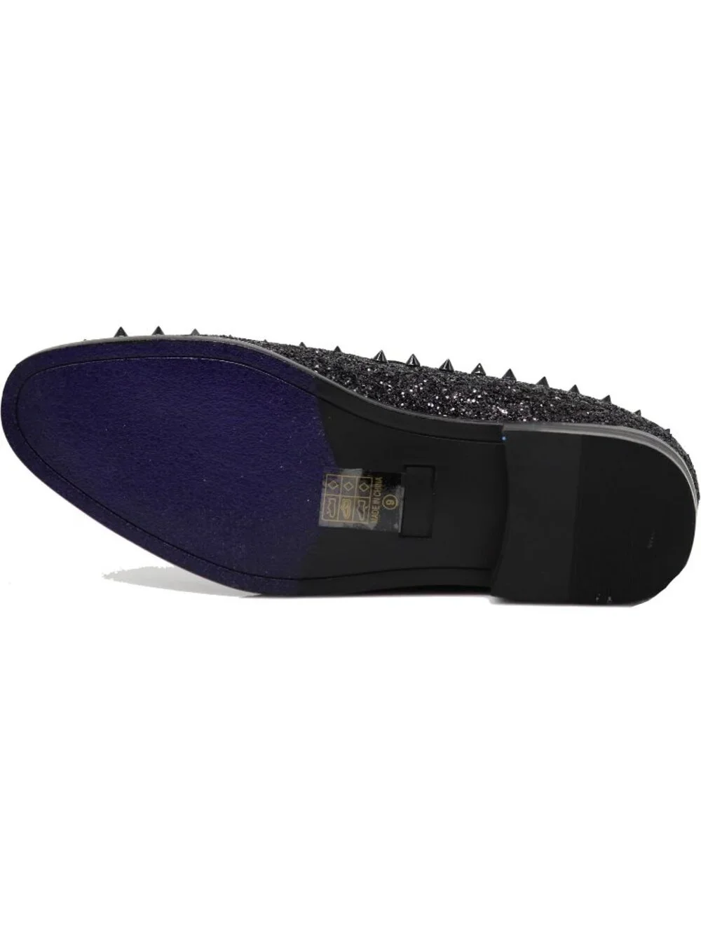 Enzo Romeo Men's Black Rubber Sole Vintage Loafers Slip On Classic Tuxedo Shoes